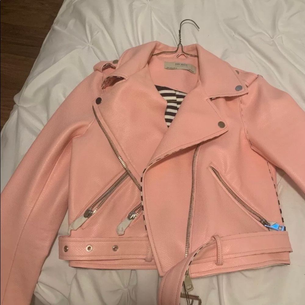 Pink Zara motto jacket